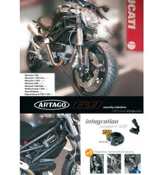Soporte para candado Artago Kit integracin 69 Ducati 796/1100evo 11 696/1100 08