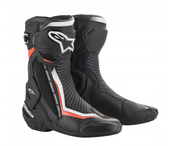 Botas Alpinestars Smx Plus V2 Boots Negro Blanco Rojo Fluor |2221019-1231|