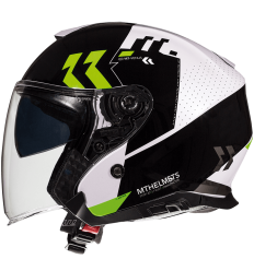 Casco Jet Mt Thunder 3 Sv Jet Venus A6 Verde Fluor Perla Brillo