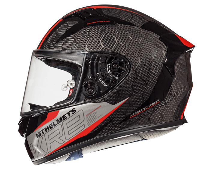 Casco Integral Mt Kre Snake Carbon 2.0 A5 Rojo Brillo