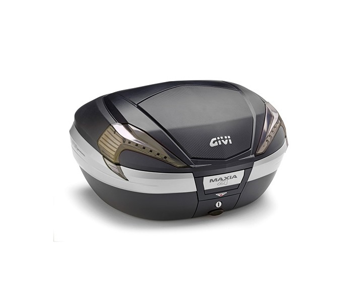 Maleta Givi MonoKey 56 Litros V56 Negro Base Catadioptrico Trans con Tapa V56NNT