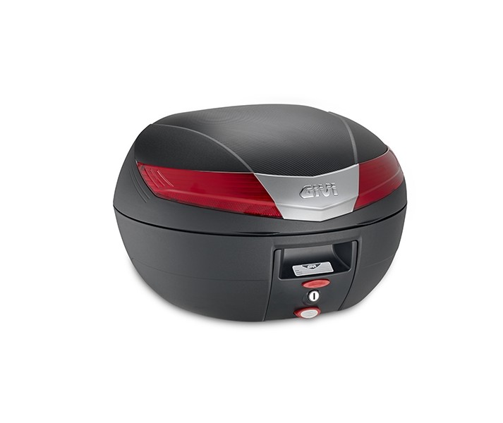 Maleta Givi MonoKey 40 Litros V40 Negro Base N con Catadioptrico Rojo V40N