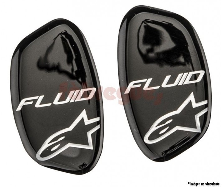 Tapas para rodillera Alpinestars fluid knee brace negro metal pulido 2016 |69525