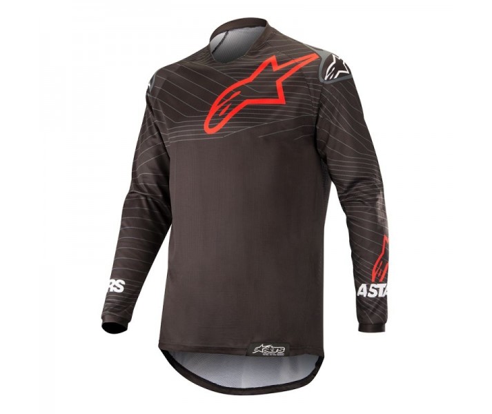 Camiseta Motocross Alpinestars Venture R Jersey Negro Rojo|3763019-13|