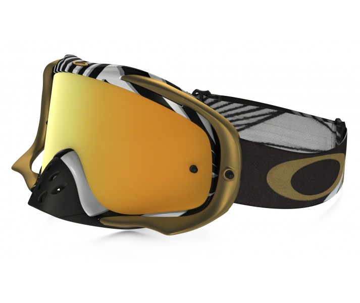 Máscara Oakley Crowbar Jeffrey Herlings Blanco/Dorado/24K Iridium |OO7025-32|