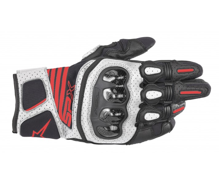 Guantes Alpinestars Smx-2 Air Carbon V2 Negro / Blanco