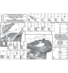 Adaptador Givi Baul Monolock C/M5M Honda Xlv Transalp 700 08 A 12