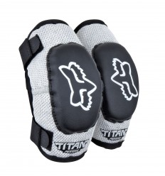 Codera Niño Fox Peewee Titan Elbow Guard Negro / Plata Fx16