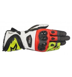 Guantes Alpinestars Supertech Gloves Negro Amarillo Fluor Rojo |3556017-1536|