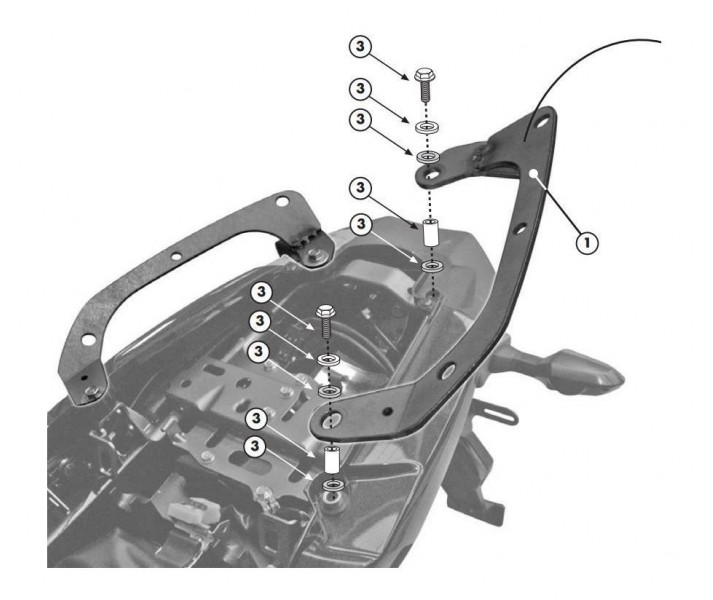 Anclaje Givi Especifico Sin Soporte 450Fz Kawasaky Versys 650 10 A 11