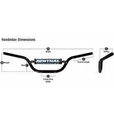 Manillar Renthal TwinWall High Honda CR 28,6Mm Anodizado Titanio |918-01-TG|