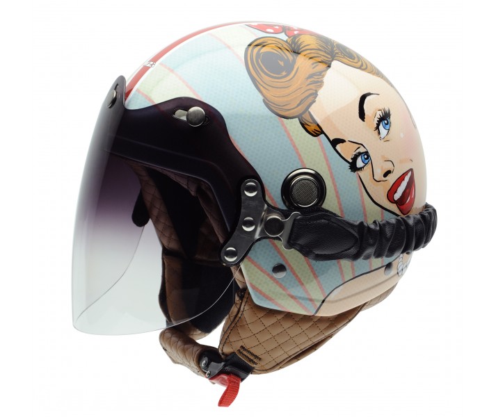 Casco NZI Jet Tonup Visor Graphics Chica Bonita |050325G951|