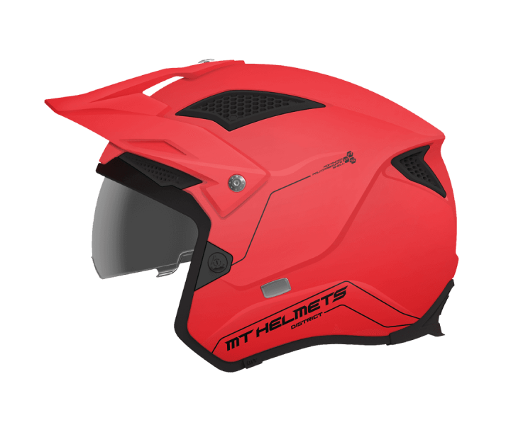 Casco Trial Mt District SV Solid A5 Rojo Mate, 126800005