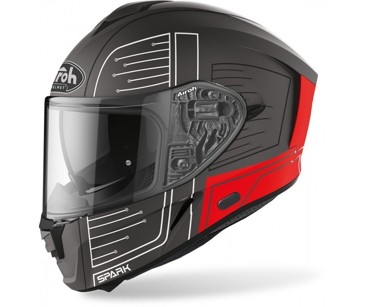 Casco Airoh Spark Cyrcuit Rojo Mate |SPC55|