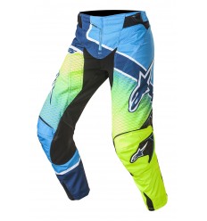 Pantalones Motocross Alpinestars Techstar Venom Pants Amarillo Fluor Cyan Oscuro |3720017-577|