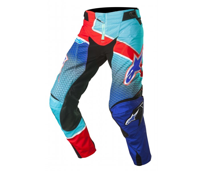 Pantalones Motocross Alpinestars Techstar Venom Pants Azul Cyan Rojo 2017 |37200