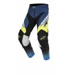 Pantalones Motocross Alpinestars Racer Supermatic Pants Oscuro Azul Cyan Amarill |3721517-7066|