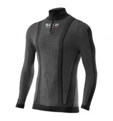 Camiseta Térmica Six2 Thermo con Cuello Alto Negro |UWT13W-LNEFI|