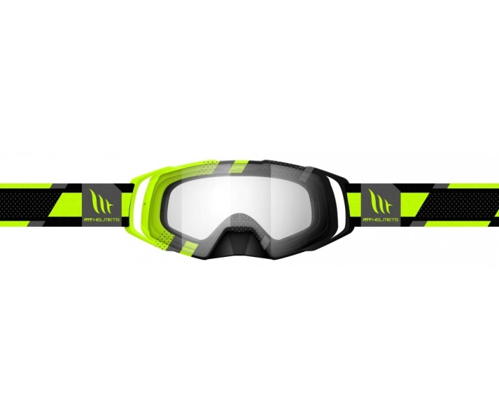 Gafa motocross MT MX-Evo Stripes Negro/Amarillo Fluor |18040231|