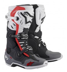 Botas Alpinestars Tech 10 Supervented Black White Mid Gray Red |2010520-1213|