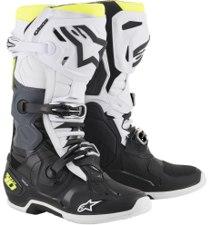 Botas Alpinestars Tech 10 Negro Blanco Amarillo Fluor |2010020-125|