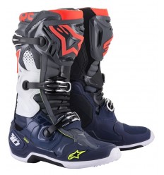 Botas Alpinestars Tech 10 Gris Oscuro Azul Rojo Fluor |2010020-9079|