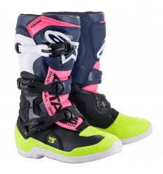 Botas Alpinestars Infantil Tech 3s Youth Negro Azul Rosa |2014018-1176|