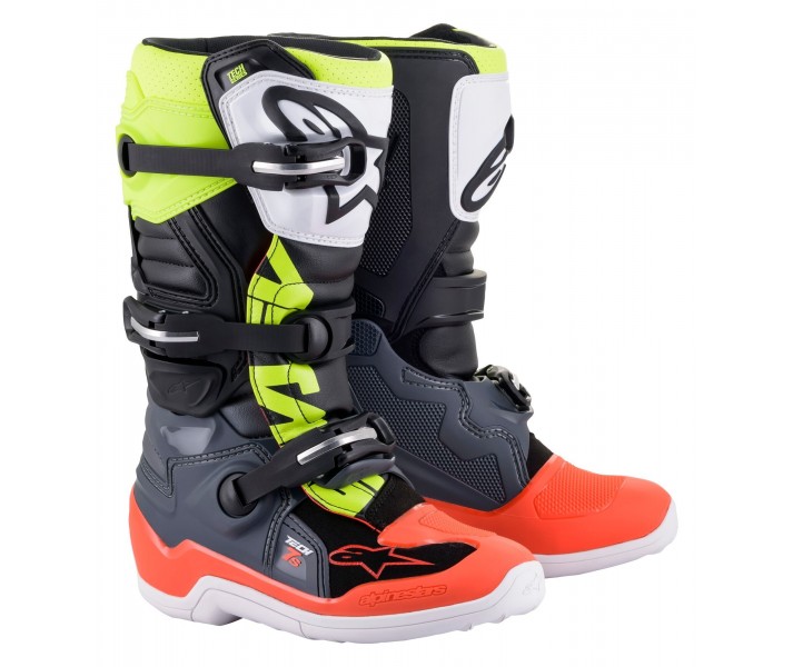 Botas Alpinestars Tech 7 S Gris Rojo Amarillo |2015017-9058|