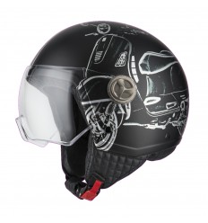 Casco NZI Zeta 2 B-Vespa Turia Negro Mate |050288A046|