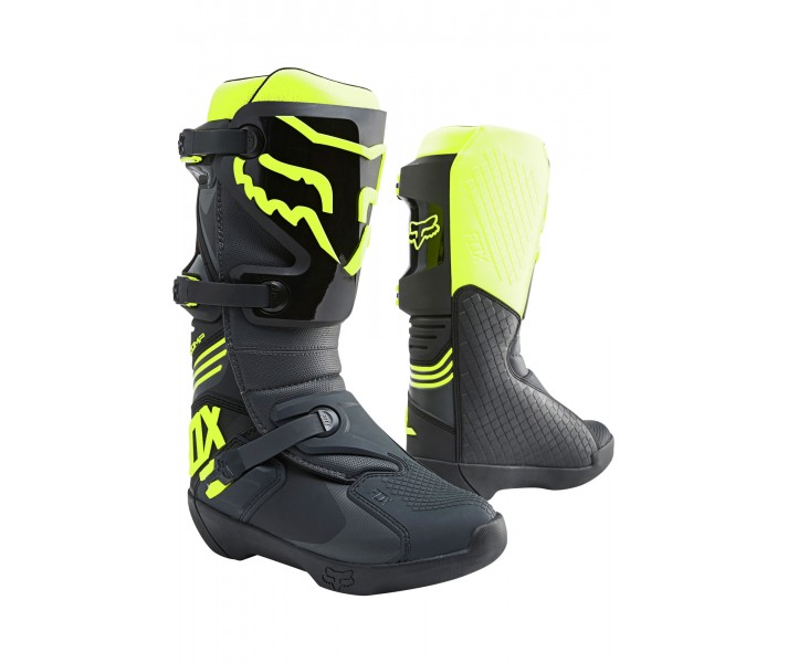 Botas Fox Comp Negro Amarillo Fluor |25839-019|