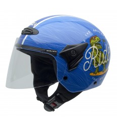 Casco NZI Helix Ii Jr Graphics Visor Dinoride Brillo |050269A058|