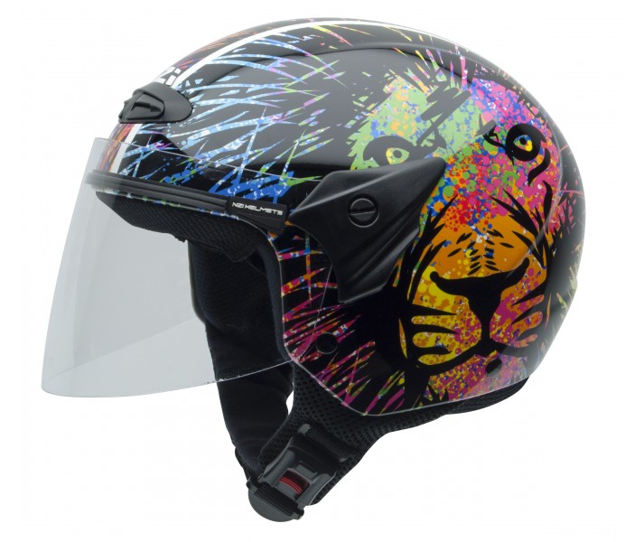 Casco NZI Helix Ii Jr Graphics Visor Lion Brillo |050269G508|