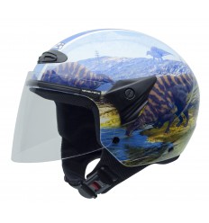 Casco NZI Helix Ii Jr Graphics Visor Rex Brillo |050269A060|