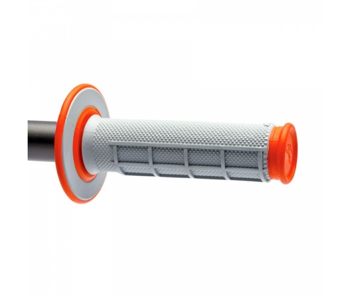 Puños Renthal Mx / Enduro Mx Dual Compound Grips 1/2 Waffle Naranja Color: Gris