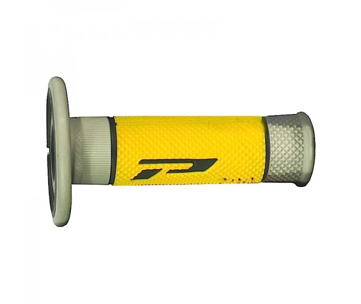 Par Puños Pro-Grip Cross Tricolor Negro/Gris/Amarillo 2016