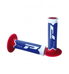 Par Puños Pro-Grip Cross Tricolor Blanco/Azul/ Rojo 2016