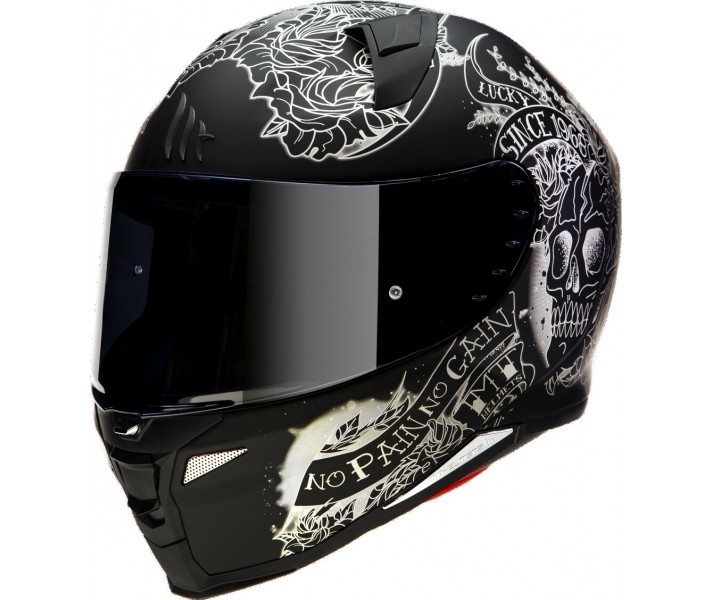 Casco MT FF110 Revenge 2 Skull - Rosas A1 Negro Mate |127932301|