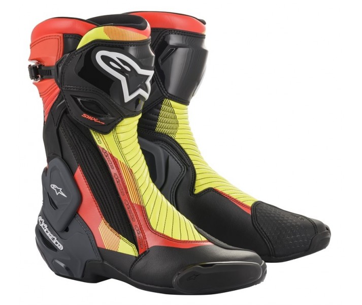 Botas Alpinestars SMX Plus V2 Negro Rojo Amarillo Fluor |2221019|