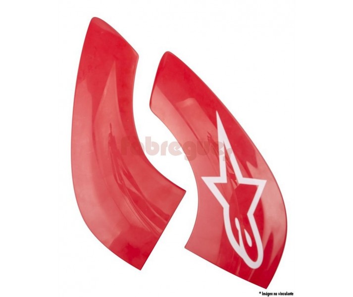 Placa de collarin Alpinestars chin plate for bns tech carbon rojo blanco 2016 |6