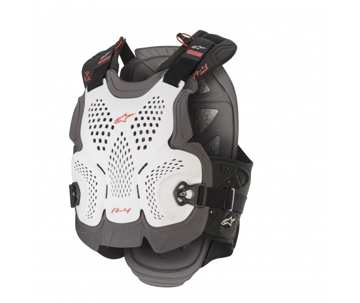 Peto Alpinestars A-4 Max Chest Protector Blanco Anthracite Rojo |6701520-2043|