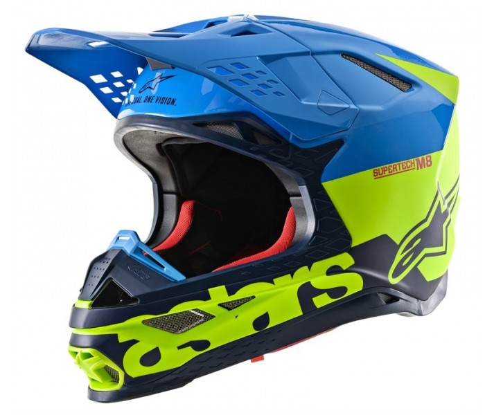 Casco Alpinestars Supertech S-M8 Radium Aqua Amarillo |8301419-7057|