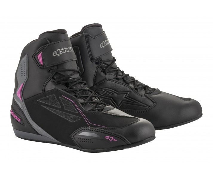 Zapatillas Mujer Alpinestars Stella Faster-3 Drystar Negro Oscuro Gris Fucsia |2