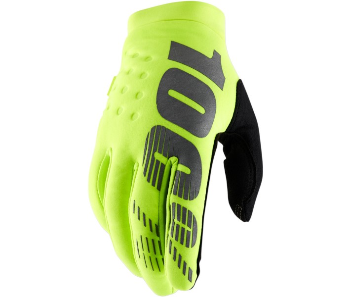 Guantes 100% Brisker Amarillo Fluor |3330570|