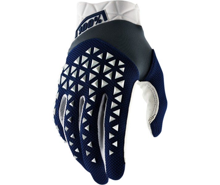 Guantes 100% Airmatic Azul Marino Blanco |3330658|