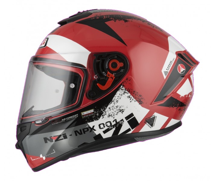 Casco Nzi Trendy Canadian Rojo Blanco|150330A531|