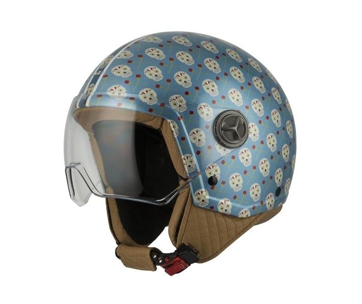 Casco Nzi Zeta 2 Flor Azul |050288AS36|