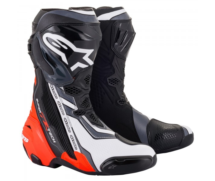 Botas Alpinestars Superterch R Negro Rojo Fluor |1329|