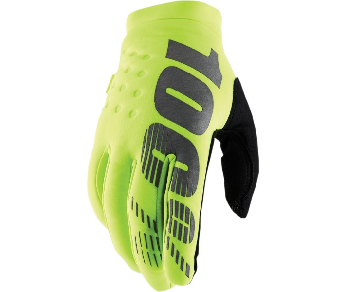 Guantes 100% Infantil Brisker Amarillo Fluor |33321434|