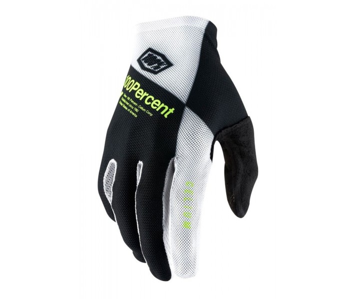 Guantes 100% Celium Negro/Blanco/Amarillo Fluor