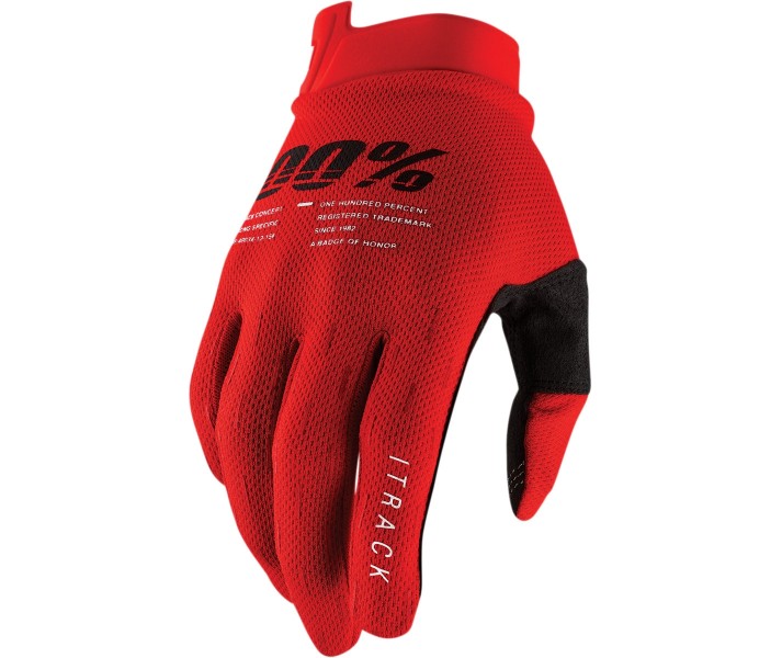 Guantes 100% Itrack Rojo |33306596|